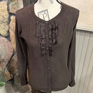 Eddie Bauer Dark Brown Knit Sweater